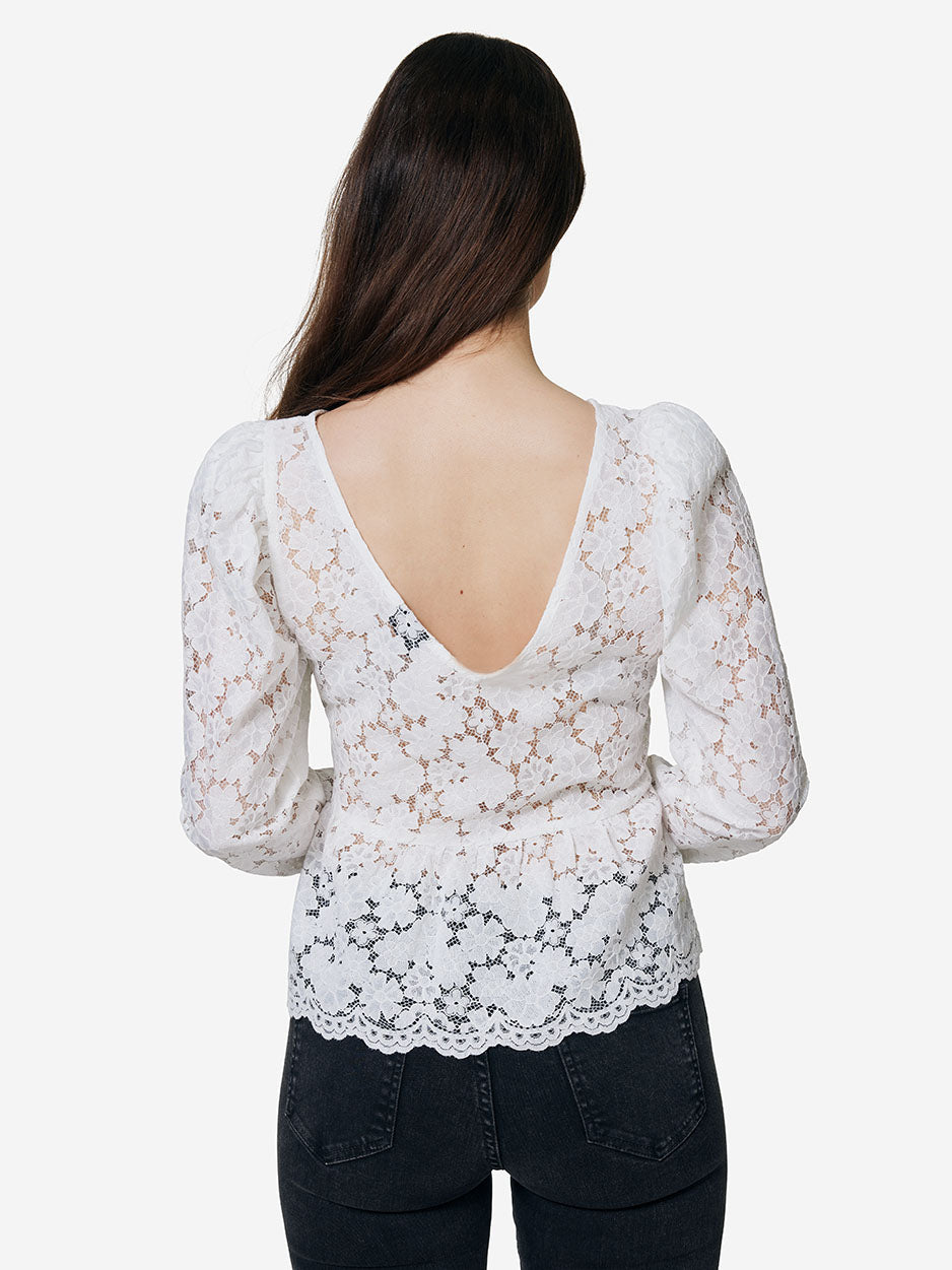 Lace top | white