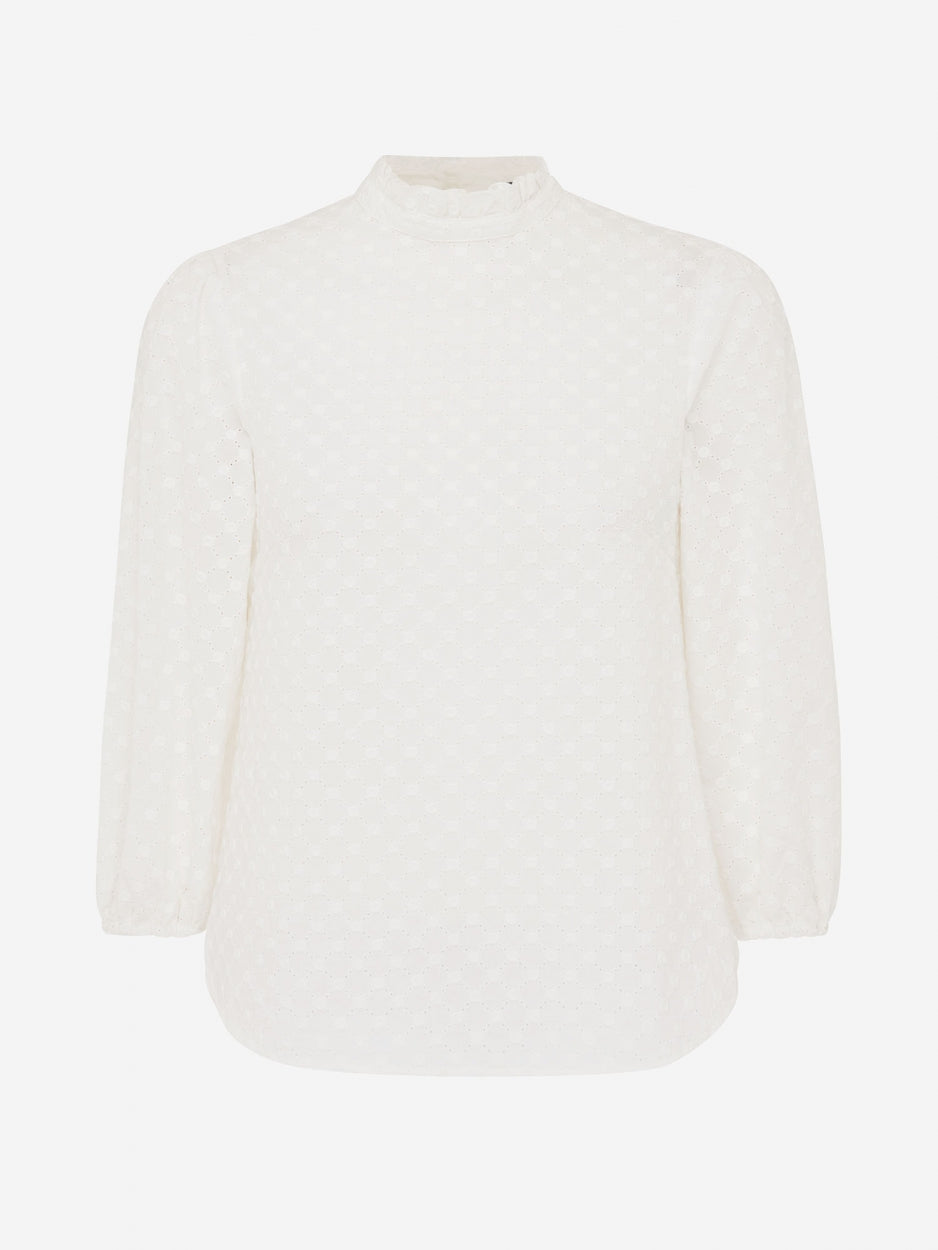 Broderie Blouse - Wit
