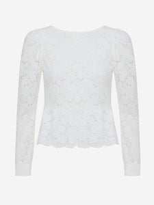 Lace top | white
